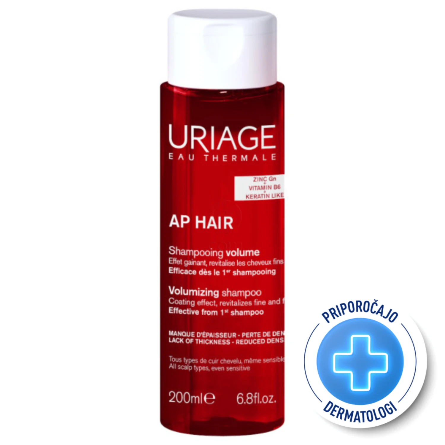 Uriage AP Hair, šampon za volumen za tanke lase (200 ml)
